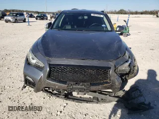2014 Infiniti Q50 Hybrid Sport with VIN JN1AV7AP8EM692053, listed as a Copart auction lot 48013455 with 81,396 mi miles and Salvage Title. Bid and sale history available at carsss.com. Image 5.