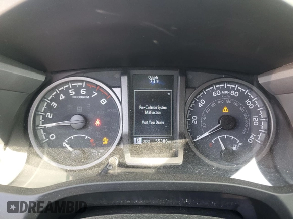 2022 Toyota Tacoma SR5 with VIN 3TMBZ5DN9NM033861, listed as a Copart auction lot 53704065 with 55,386 mi miles and Salvage title. Bid and sale history available at DreamBid. Image 9.