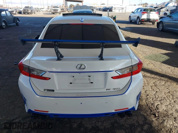 2017 Lexus RC with VIN JTHHE5BC0H5016527, listed as a IAAI auction lot 41323618 with 72,456 mi miles. Bid and sale history available at carsss.com. Image 16.