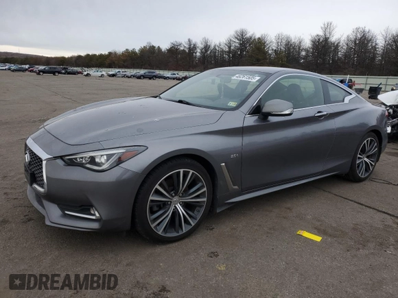 2017 Infiniti Q60 Premium with VIN JN1CV7EL7HM320062, listed as a Copart auction lot 46261505 with 100,971 mi miles and Salvage title. Bid and sale history available at DreamBid. Image 1.