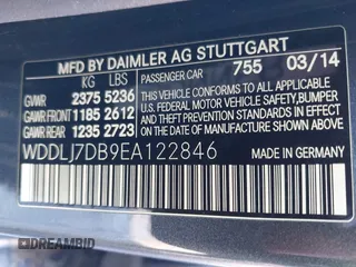 2014 Mercedes-Benz CLS-Class CLS 550 with VIN WDDLJ7DB9EA122846, listed as a IAAI auction lot 41588708 with 52,706 mi miles. Bid and sale history available at carsss.com. Image 9.