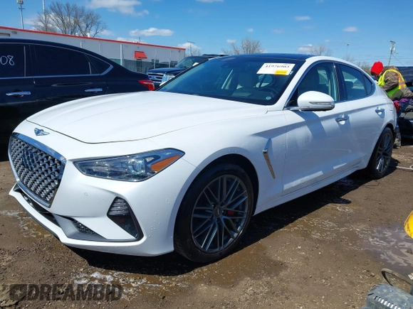 2019 Genesis G70 Advanced with VIN KMTG34LE2KU030490, listed as a IAAI auction lot 41976903 with 61,660 mi miles and . Bid and sale history available at carsss.com. Image 2.