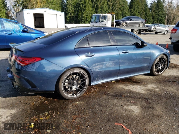 2021 Mercedes-Benz CLA 45 AMG with VIN W1K5J5DB5MN186242, listed as a Copart auction lot 79274274 with 26,166 mi miles and Salvage Title. Bid and sale history available at DreamBid. Image 3.