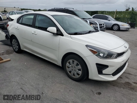 2021 Kia Rio LX with VIN 3KPA24AD8ME394027, listed as a Copart auction lot 58322134 with 37,177 mi miles and Salvage Title. Bid and sale history available at carsss.com. Image 4.