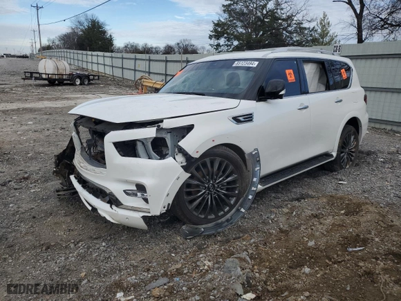 2024 Infiniti QX80 SENSORY with VIN JN8AZ2BE6R9326123, listed as a Copart auction lot 85123494 with 0 mi miles and Salvage Title. Bid and sale history available at carsss.com. Image 1.