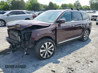 2020 Kia Telluride S with VIN 5XYP6DHC2LG045345, listed as a Copart auction lot 59537425 with 95,433 mi miles and Salvage title. Bid and sale history available at DreamBid. Image 1.