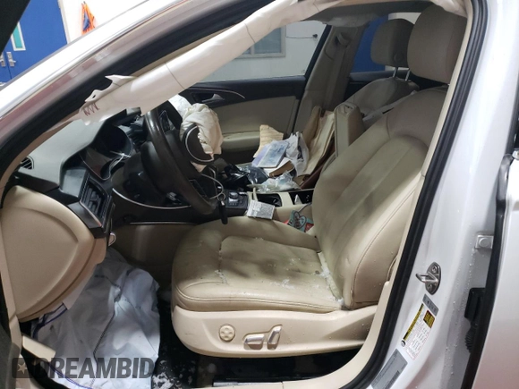 2017 Audi A6 Premium Plus with VIN WAUG8AFC1HN012605, listed as a Copart auction lot 83251664 with 0 mi miles and Salvage Title. Bid and sale history available at carsss.com. Image 7.