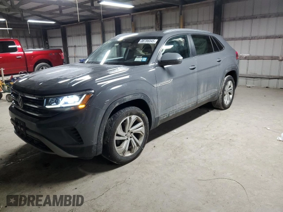 2021 Volkswagen Atlas SEL with VIN 1V2BE2CA8MC206597, listed as a Copart auction lot 88786045 with 73,288 mi miles and Salvage title. Bid and sale history available at DreamBid. Image 1.