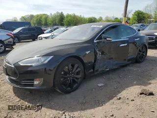 2016 Tesla Model S 90D with VIN 5YJSA1E28GF131212, listed as a Copart auction lot 54176705 with 97,373 mi miles and Salvage Title. Bid and sale history available at DreamBid. Image 1.