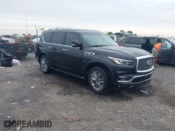 2019 Infiniti QX80 Luxe z VIN JN8AZ2NE9K9232450, wystawiony jako IAAI lot #42171227 z przebiegiem 98 279 mil mil oraz . Historia ofert i sprzedaży dostępna na DreamBid. Obrazek 1.