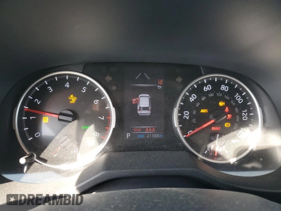 2019 Toyota RAV4 LE with VIN 2T3K1RFV6KW044628, listed as a Copart auction lot 47576745 with 21,388 mi miles and Salvage Title. Bid and sale history available at carsss.com. Image 9.