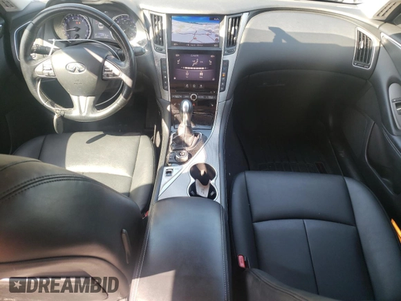 2015 Infiniti Q50 Sport with VIN JN1BV7AP5FM342451, listed as a Copart auction lot 54985825 with 149,516 mi miles and Salvage title. Bid and sale history available at DreamBid. Image 8.