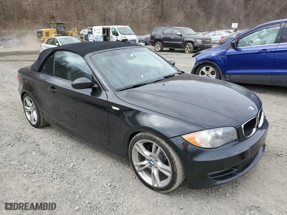 2008 BMW 1 Series 128i with VIN WBAUL73558VJ74098, listed as a Copart auction lot 48660025 with 154,260 mi miles and Salvage Title. Bid and sale history available at carsss.com. Image 4.