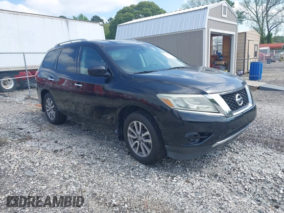 2014 Nissan Pathfinder SV with VIN 5N1AR2MN9EC726078, listed as a IAAI auction lot 42144991 with 176,036 mi miles. Bid and sale history available at carsss.com. Image 1.