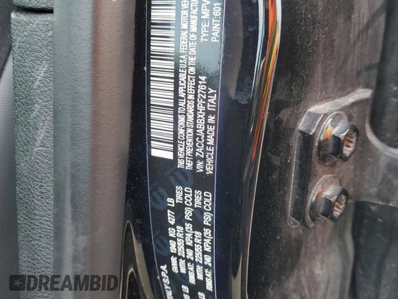 2017 Jeep Renegade Latitude with VIN ZACCJABBXHPF27614, listed as a Copart auction lot 59770505 with 95,981 mi miles and Salvage title. Bid and sale history available at DreamBid. Image 13.