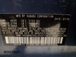 2020 Subaru Legacy Premium с VIN 4S3BWAC65L3002116, выставлен на аукционе Copart как лот 46534895 с пробегом 47 783 миль миль и Списание • Salvage title. История ставок и продаж доступна на DreamBid. Изображение 12.
