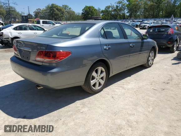 2005 Lexus ES 350 with VIN JTHBA30G355102633, listed as a Copart auction lot 49729005 with 87,397 mi miles and Non Repairable. Bid and sale history available at DreamBid. Image 3.