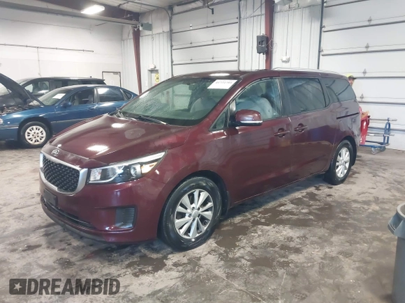 2016 Kia Sedona LX with VIN KNDMB5C12G6182286, listed as a IAAI auction lot 41724704 with 149,482 mi miles. Bid and sale history available at carsss.com. Image 18.