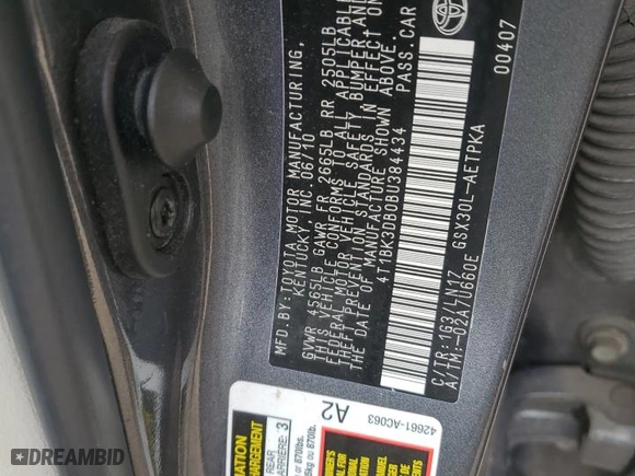 2011 Toyota Avalon with VIN 4T1BK3DB0BU384434, listed as a Copart auction lot 82170474 with 138,161 mi miles and Salvage Title. Bid and sale history available at carsss.com. Image 13.