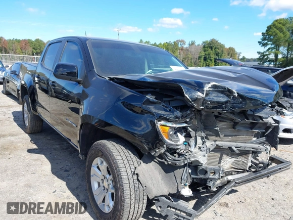 2021 Chevrolet Colorado 2WD LT with VIN 1GCGSCEN4M1100584, listed as a IAAI auction lot 40625359 with 42,766 mi miles and . Bid and sale history available at DreamBid. Image 1.