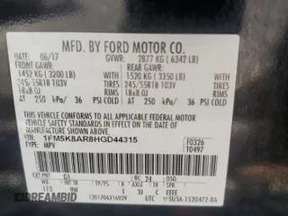 2017 Ford Police Interceptor Utility z VIN 1FM5K8AR8HGD44315, wystawiony jako Copart lot #60288855 z przebiegiem 77 052 mil mil oraz Szkoda całkowita • Salvage title. Historia ofert i sprzedaży dostępna na DreamBid. Obrazek 13.