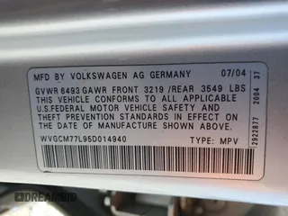2005 Volkswagen Touareg z VIN WVGCM77L95D014940, wystawiony jako Copart lot #60156795 z przebiegiem 114 551 mil mil oraz Czysty tytuł • Clean title. Historia ofert i sprzedaży dostępna na DreamBid. Obrazek 13.