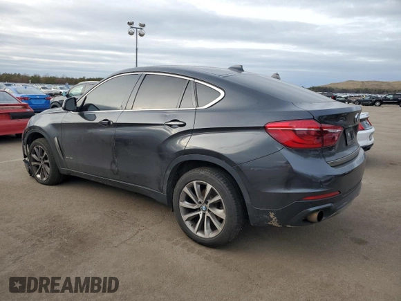 2017 BMW X6 xDrive35i with VIN 5UXKU2C35H0U29577, listed as a Copart auction lot 36646613 with 51,359 mi miles. Bid and sale history available at carsss.com. Image 2.