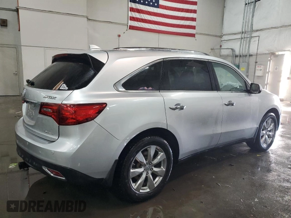2015 Acura MDX Advance/Entertainment Pkg with VIN 5FRYD4H83FB025959, listed as a Copart auction lot 44531155 with 168,378 mi miles and Salvage Title. Bid and sale history available at carsss.com. Image 3.