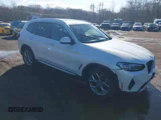 2023 BMW X3 xDrive30i with VIN 5UX53DP02P9P22066, listed as a IAAI auction lot 41843127 with 22,960 mi miles and . Bid and sale history available at DreamBid. Image 1.