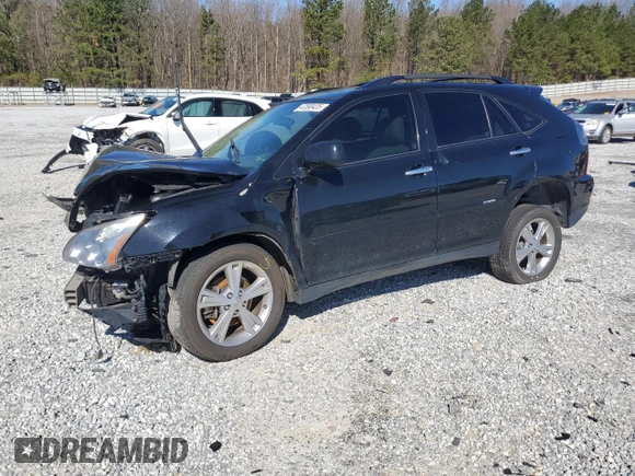 2008 Lexus RX 400h with VIN JTJHW31UX82068789, listed as a Copart auction lot 47590435 with 191,367 mi miles and Salvage Title. Bid and sale history available at DreamBid. Image 1.