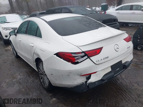 2020 Mercedes-Benz CLA with VIN W1K5J4HB6LN099128, listed as a IAAI auction lot 41551450 with 39,660 mi miles. Bid and sale history available at carsss.com. Image 3.