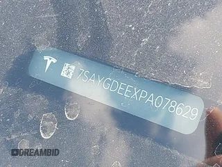 2023 Tesla Model Y Long Range with VIN 7SAYGDEEXPA078629, listed as a IAAI auction lot 42046354 with 27,245 mi miles and . Bid and sale history available at DreamBid. Image 20.