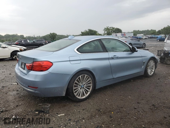 2014 BMW 4 Series 428i xDrive with VIN WBA3N9C59EF721686, listed as a Copart auction lot 63375275 with 192,314 mi miles and Clean title. Bid and sale history available at DreamBid. Image 3.