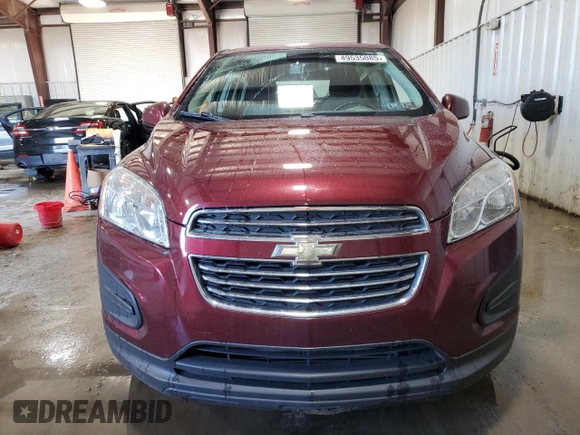 2016 Chevrolet Trax LS z VIN 3GNCJNSB5GL257875, wystawiony jako Copart lot #49535085 z przebiegiem 125 556 mil mil oraz Szkoda całkowita • Salvage title. Historia ofert i sprzedaży dostępna na DreamBid. Obrazek 5.