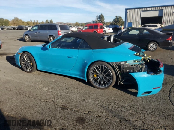 2017 Porsche 911 Carrera S with VIN WP0CB2A92HS156122, listed as a Copart auction lot 75320934 with 22,816 mi miles and Non repairable. Bid and sale history available at DreamBid. Image 2.