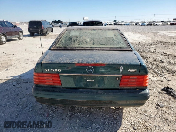 1996 Mercedes-Benz SL-Class with VIN WDBFA67F3TF128706, listed as a Copart auction lot 50170685 with 112,240 mi miles and Salvage Title. Bid and sale history available at carsss.com. Image 6.