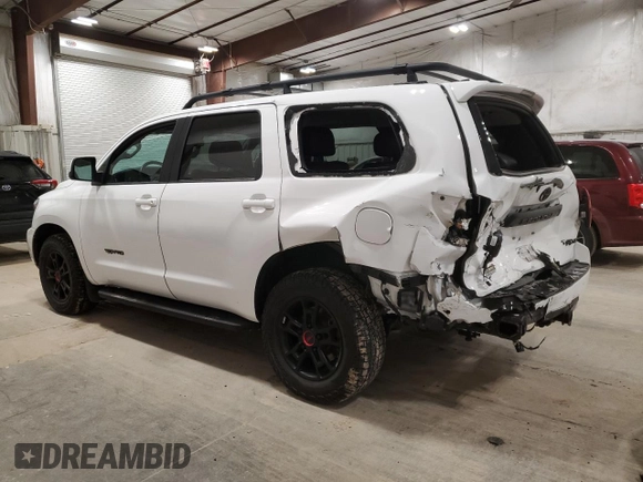 2021 Toyota Sequoia TRD Pro with VIN 5TDEY5B10MS181590, listed as a Copart auction lot 41395405 with 0 mi miles and Salvage Title. Bid and sale history available at carsss.com. Image 2.