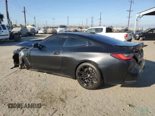 2025 BMW M4 Competition xDrive with VIN WBS33HK06SCS38526, listed as a Copart auction lot 79908164 with 3,487 mi miles and Salvage Title. Bid and sale history available at carsss.com. Image 2.