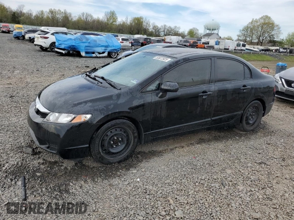 2011 Honda Civic LX with VIN 2HGFA1F53BH526297, listed as a Copart auction lot 53822925 with 156,639 mi miles and Salvage Title. Bid and sale history available at DreamBid. Image 1.