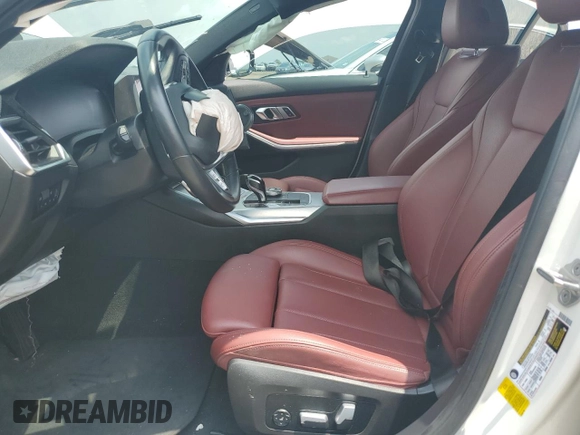 2022 BMW 3 Series 330i with VIN 3MW5R1J07N8C63497, listed as a Copart auction lot 54549985 with Not provided miles and Salvage title. Bid and sale history available at DreamBid. Image 7.