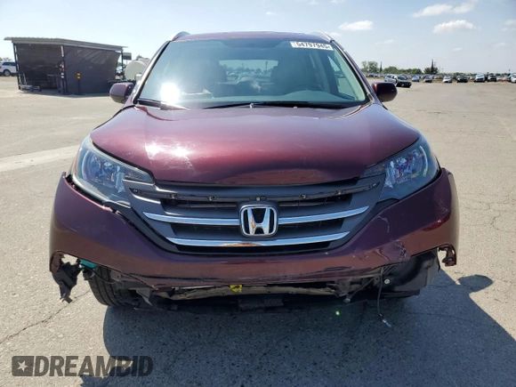 2012 Honda CR-V EX-L with VIN 5J6RM3H72CL021881, listed as a Copart auction lot 54797945 with 69,033 mi miles and Salvage Title. Bid and sale history available at carsss.com. Image 5.