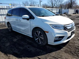 2019 Honda Odyssey Elite with VIN 5FNRL6H93KB072349, listed as a Copart auction lot 47369135 with 34,533 mi miles and Salvage Title. Bid and sale history available at DreamBid. Image 4.