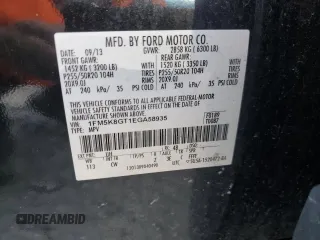 2014 Ford Explorer Sport z VIN 1FM5K8GT1EGA58935, wystawiony jako Copart lot #56365535 z przebiegiem 163 937 mil mil oraz Czysty tytuł • Clean title. Historia ofert i sprzedaży dostępna na DreamBid. Obrazek 13.