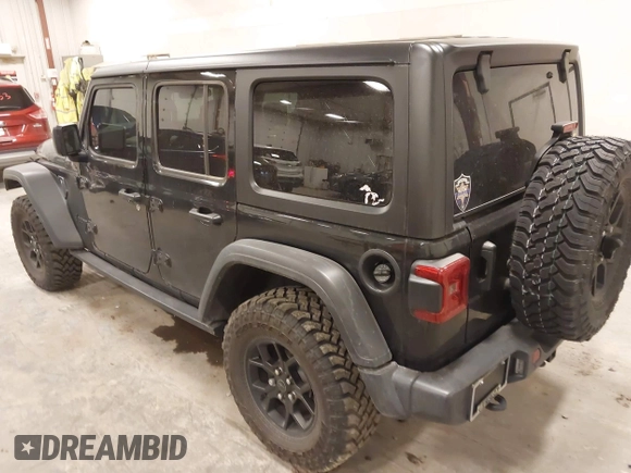 2024 Jeep Wrangler Sport S with VIN 1C4PJXDG4RW218996, listed as a IAAI auction lot 42088856 with 10,717 mi miles and . Bid and sale history available at DreamBid. Image 3.