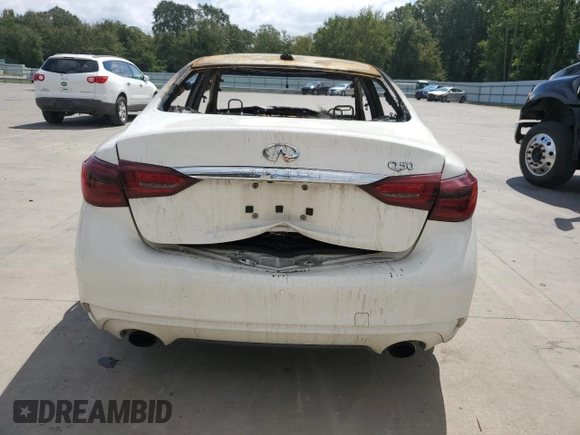 2020 Infiniti Q50 Pure z VIN JN1EV7AP1LM206584, wystawiony jako Copart lot #71473254 z przebiegiem Nie podano mil oraz Szkoda całkowita • Salvage title. Historia ofert i sprzedaży dostępna na DreamBid. Obrazek 6.
