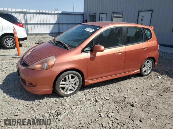 2008 Honda Fit Sport with VIN JHMGD37688S036385, listed as a Copart auction lot 52591935 with 120,113 mi miles and Clean Title. Bid and sale history available at carsss.com. Image 1.