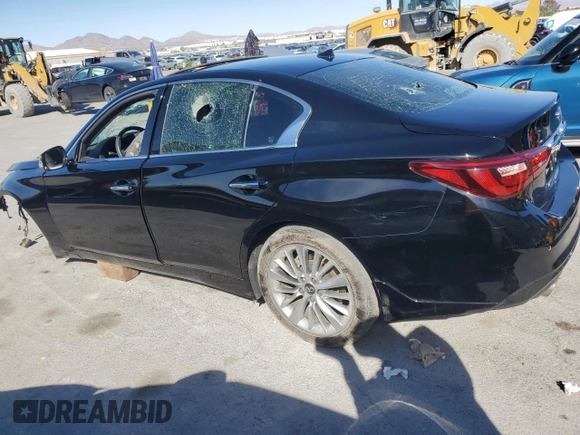 2022 Infiniti Q50 Luxe with VIN JN1EV7BPXNM310721, listed as a Copart auction lot 49985115 with Not Provided miles and Non Repairable. Bid and sale history available at DreamBid. Image 2.