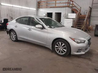 2014 Infiniti Q50 Premium with VIN JN1BV7AR3EM695514, listed as a IAAI auction lot 41740572 with 175,016 mi miles. Bid and sale history available at carsss.com. Image 1.