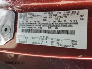 2016 Ford Escape SE with VIN 1FMCU9G96GUA73642, listed as a Copart auction lot 52848665 with 184,485 mi miles and Non Repairable. Bid and sale history available at carsss.com. Image 15.