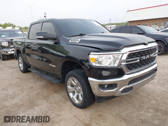 2022 Ram 1500 Lone Star with VIN 1C6RREFG1NN253599, listed as a IAAI auction lot 42065945 with 43,726 mi miles and . Bid and sale history available at DreamBid. Image 1.